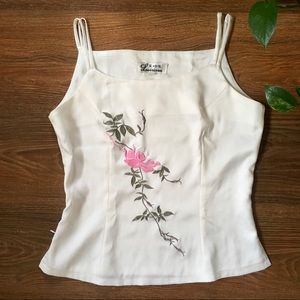Vintage Floral Embroidered Cami